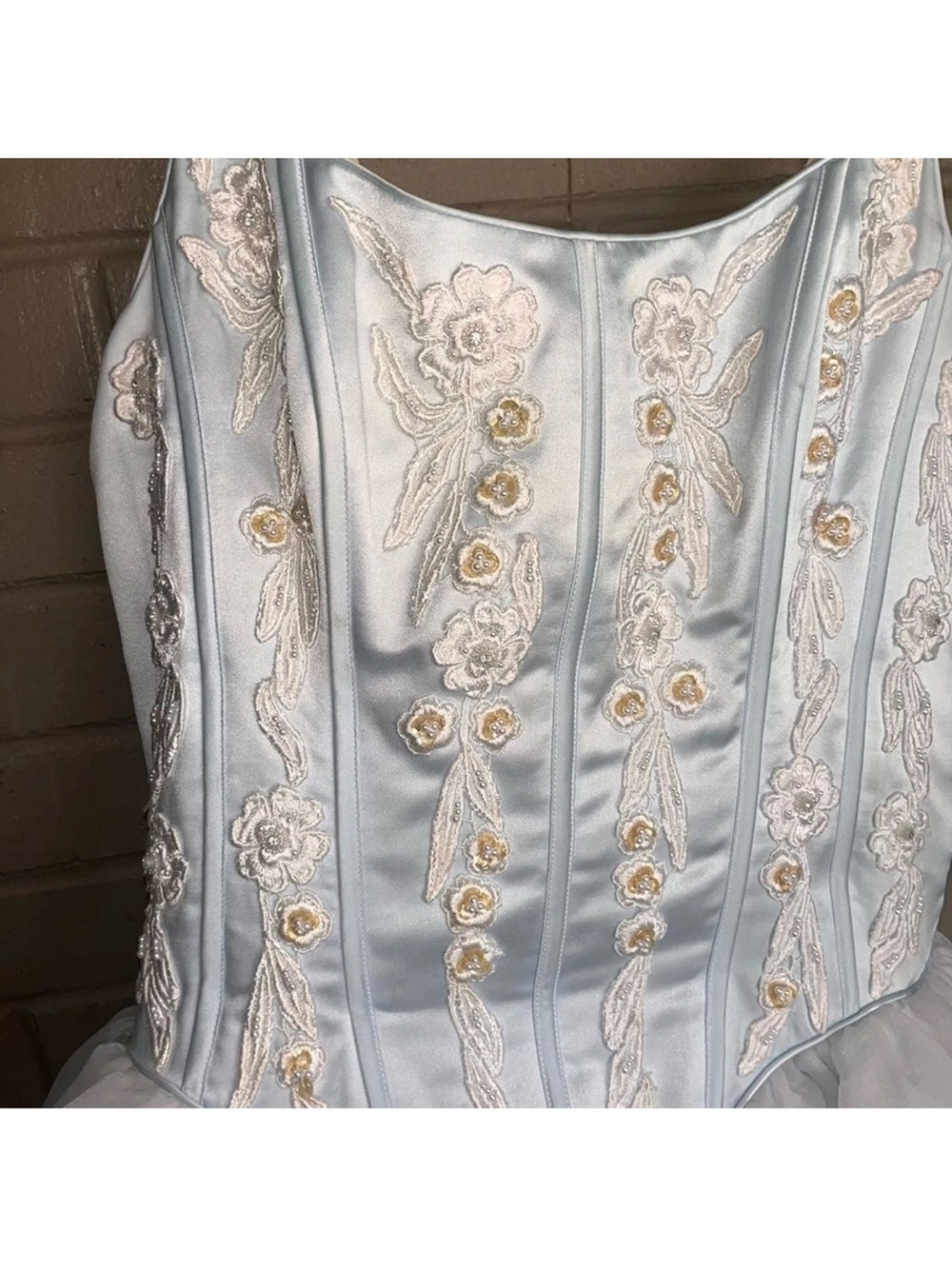 Fairytale Princess Ballgown Quinceanera Dress Corset Bodice Full Maxi Skirt 12 - Picture 8 of 16